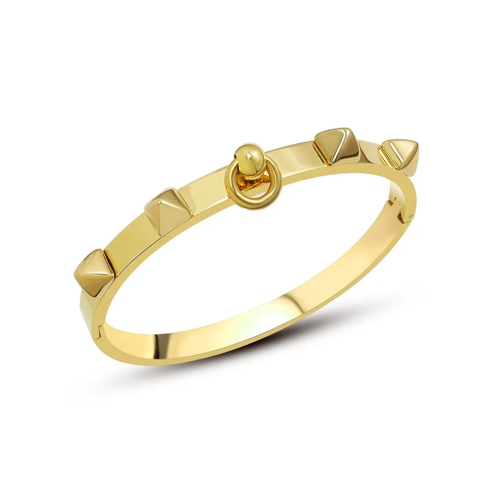 Fashion New 18k Gold Geometric Personality Stainless Steel Bracelet
