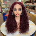 Raw Cambodian Hair VendorsSuper Double Drawn Human Hair Luxury Curl 13*4 Big Frontal Lace Wigs