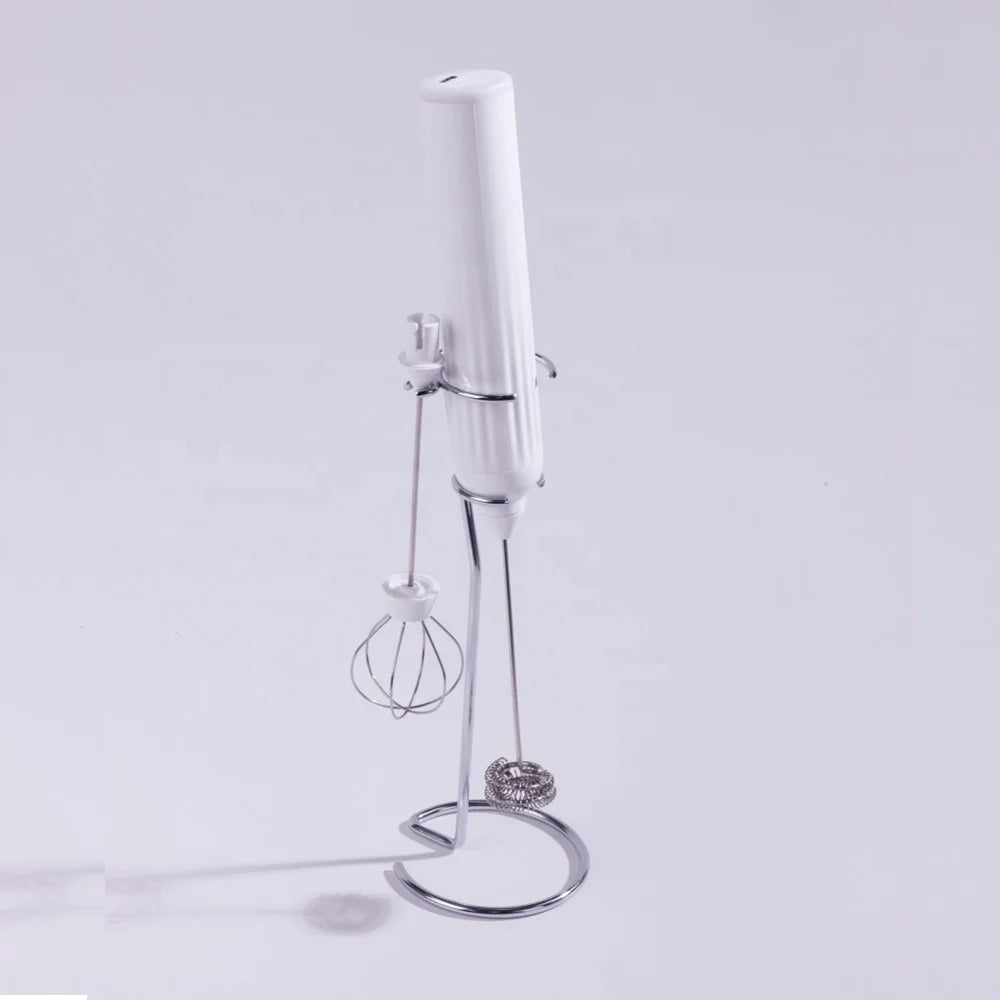3 Speed Level Usb Rechargeable Electric Milk Frother Handheld Milk Foamer Frother with Stand  for Cappuccino Frappe Matcha