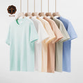 Summer Simple Base Shirt Comfortable Breathable Strong Twist Thread Fabric Men's Round Neck Short Sleeve T-Shirt