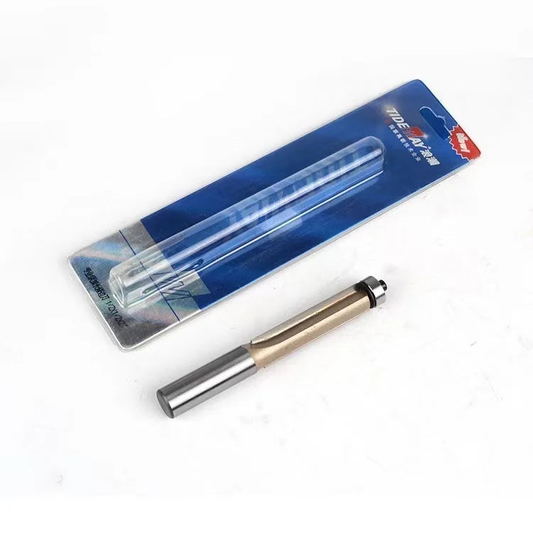 Tideway Professional Grade 1/2 1/4 Shank Trimming Router Bit Top Bearing Double Flutes Straight Bits for Woodworking