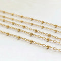 Premium Jewelry Chain 1.35mm Round Cable Chain With Ball 14K Gold Filled Bulk Chain for Jewelry Making Findings