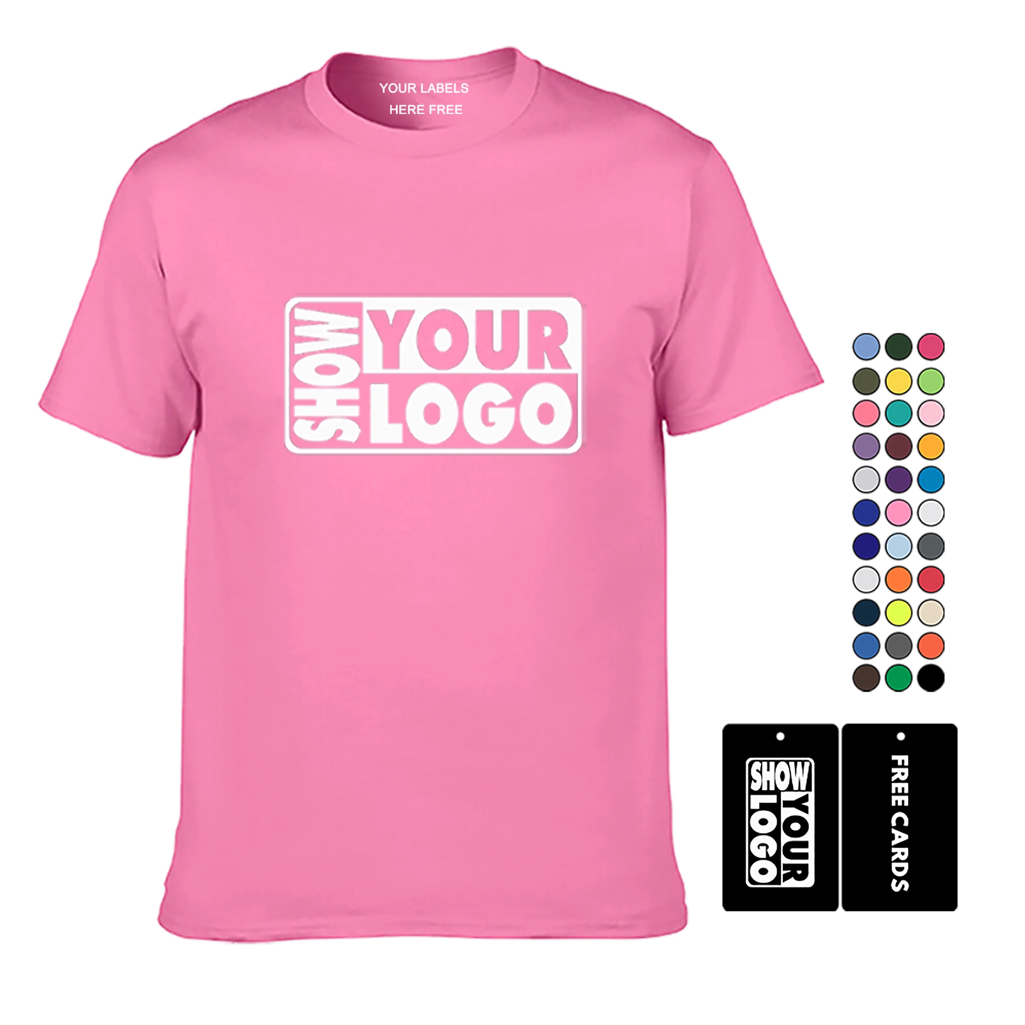 CB04-76000 Free Labels and Cards Print 5.3oz 180gsm Premium Style 100%cotton Shirt Custom T Shirt Printing With Your Logo Design