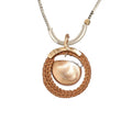 New Spring Winter Leopard Cord Wood Circle Round Pendant Women Long Sweater Chain