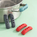 2 Pcs/sets Wholesale Pot Handle Sleeve Silicone Assist Handle Holder Grip Skillet Handle Covers Gloves Non Slip Pot Grip