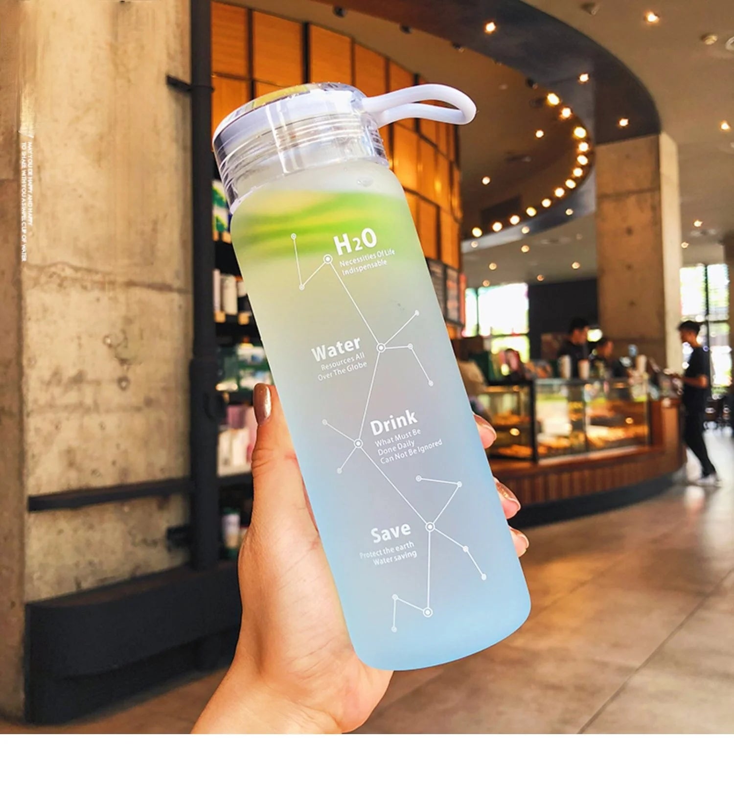 Portable Sports Outdoor Heat-resistant Cups Camping Office Larger Drinking Glass Water Bottle