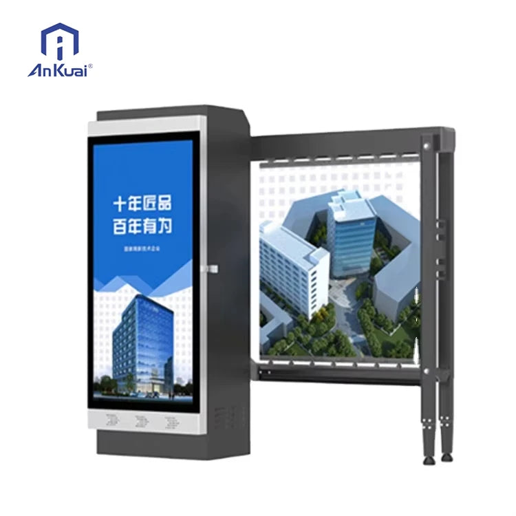 AKD208 Automatic Car Parking System Entrance Security  Advertising Barrier Gate with LED Screen and Light