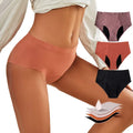 Seamless High Waist Heavy Flow 4 Layers Leakproof Absorbent Menstrual Period Panties for Women Incontinent Underwear Briefs