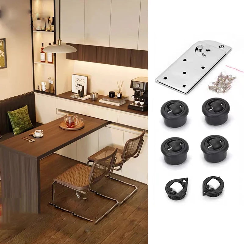 Rotating Desk Swivel Table Fittings Multifunctional Folding Table Connect Hinges