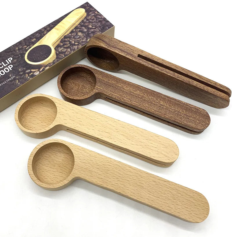 Top Seller Customized Logo Eco-Friendly Coffee Tea Spoon New Design with Convenient Coffee Clip for Camping