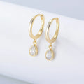 Fine Jewelry Earrings Luxury Water Drop CZ Diamond Earrings 925 Sterling Silver Vermeil Gemstone Drop Earrings for Women Gift