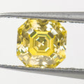 Fast Delivery Wholesale 4.5-11mm Gra Light Intense Vivid Lemon Yellow Loose Asscher Cut Moissanite for Eternity Ring & Earring