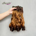New Arrival Raw Hair Bundles Peruvian Hair Funmi Bouncy Hair Super Double Drawn Magic Curl T4/30/4 Ombre Bundles