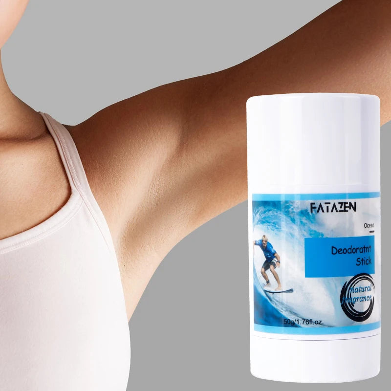 FATAZEN Dermatologist Tested Deodorant Antiperspirant Stick Ocean Natural Fragrance Not Greasy Sweat Odor Balm Deodorant Stick