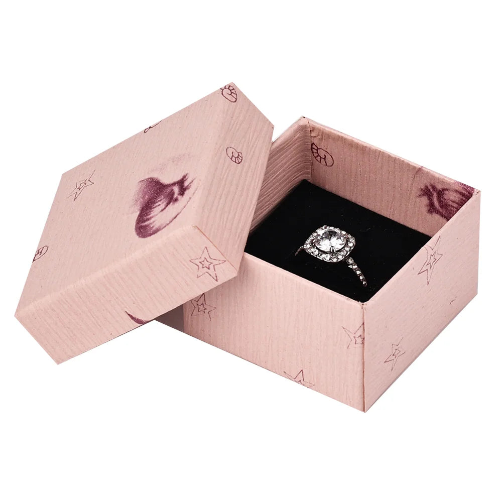 Wholesale Luxury Custom Logo Small Cardboard Jewellery Storage Packaging Paper Jewelry Box with Sponge