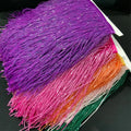 Stunning Multiple Colors 14cm Glass Curtains Belly Dance Beaded Tassel Fringes for Dresses Fringe Skirts