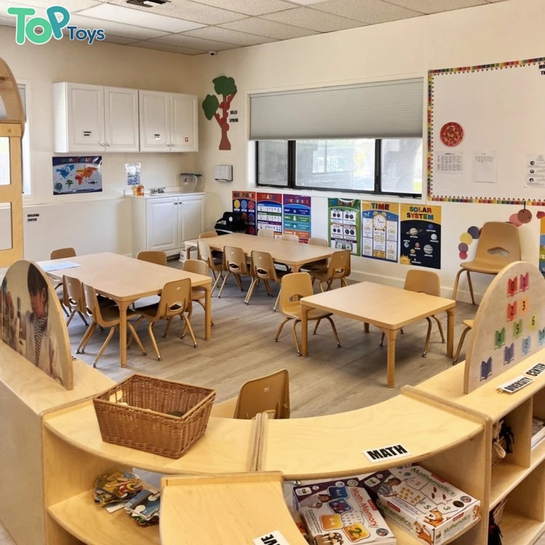 Montessori Daycare Preschool Modern Wooden Toy Cabinets Storage Childcare Toddler Furniture Set Nursery Bathroom Bedroom