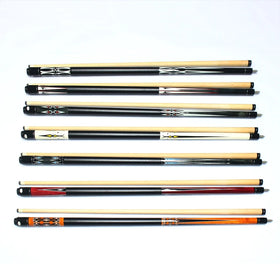Assorted Color 1/2 Billiard Center Jointed Steel Maple Wood Shaft Pool Cue Stick for Sale