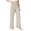 Women's High Waist Yoga Pants Solid Color Breathable Fitness Dance Pleated Wide Leg Soft Waxy Feel Casual Sports Loose Fit