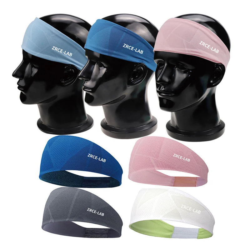 ZRCE Custom Logo Wide Elastic Sporty Sports Headband Yoga Breathable Sweat Workout Running Fitness for Women