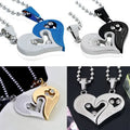 New Valentine's Day Love Couple Necklace Small and Versatile Heart Diamonds Pendant Necklaces Wholesale Price