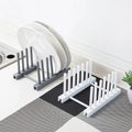 HelloWorld Kitchen Plate Dish Rack Pot Cover Rack Household Storage Drain Rack Detachable Shelf Home Accessories Cup Holder