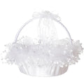 Western Style White Wedding Flower Basket Flower Boy's Hand-held Flower Basket