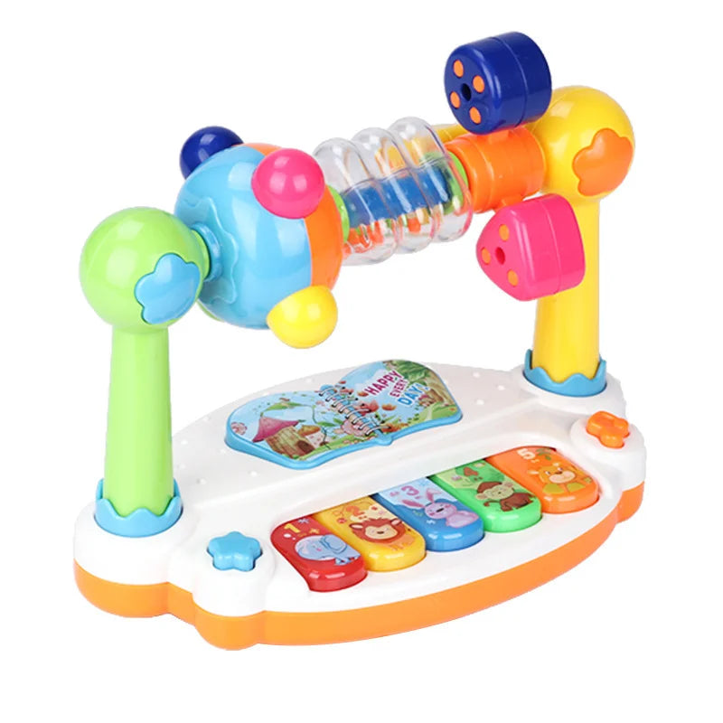 Children Rotating Music Piano Soft Sound Animal Vocalization Keyboard Baby Play Type Music Educational Toys