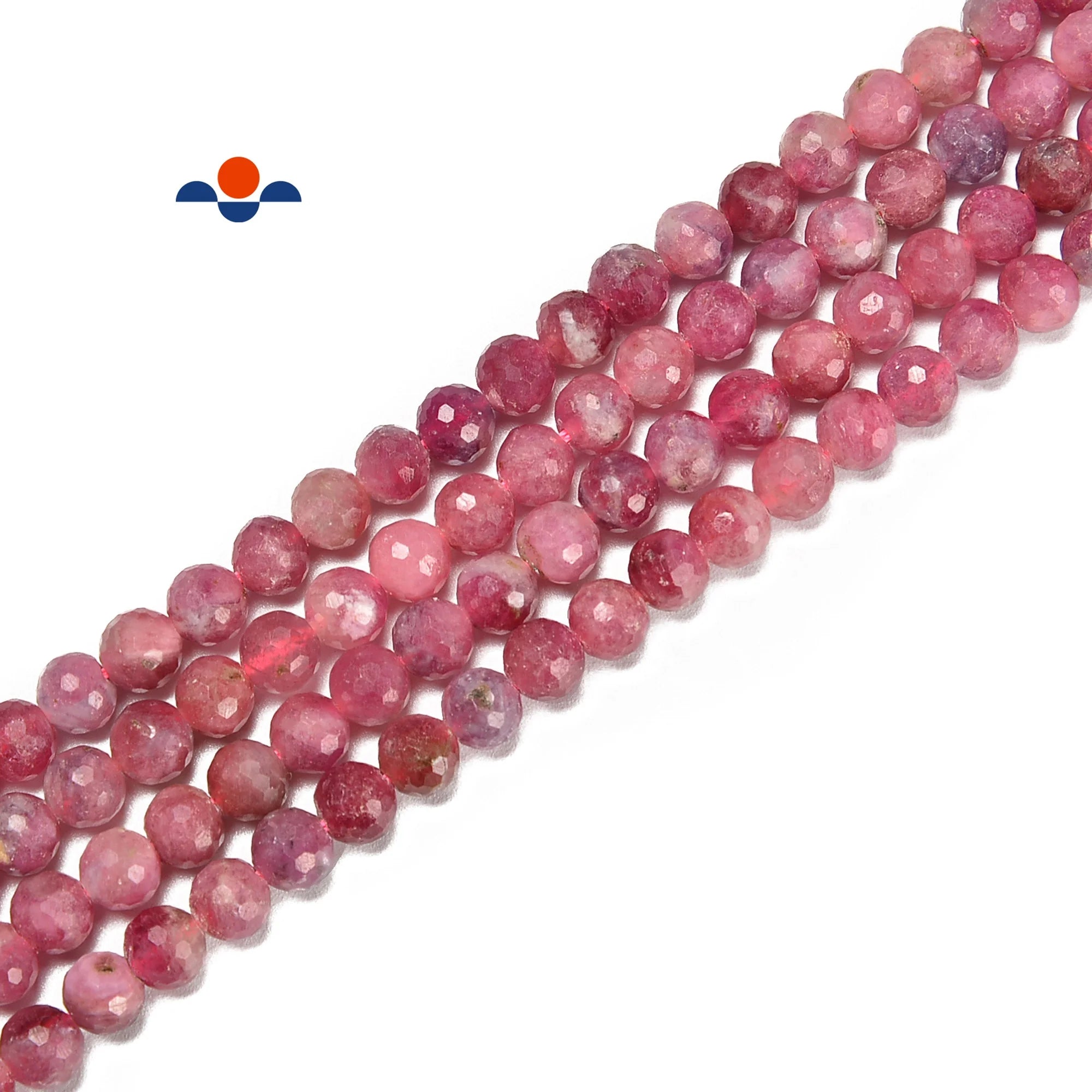 Top Quality 6mm Pink Tourmaline Faceted Round Gemstone Loose Beads for Jewelry Making Bracelet Making