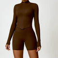 Custom Womens Activewear Suit Breathable Long Sleeve Zipped Coat Workout Fitness Clothings 3 Piece Yoga Jackets Set