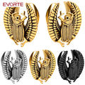 Evorte 10PCS Scarab Saddle Ear Gauges Plugs Stretched Lobe Expander Ear Tunnels Gauge Stainless Steel Children's Wedding Body