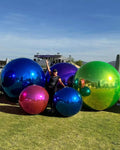 Double Layer 80cm PVC Balloons 32inch Giant Advertising Inflatable Shinny Mirror Ball Custom Logo Custom Colors Wedding Events MegaBDM