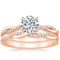 2023 Fashion Bridal Ring Sets Copper Ring Round Cut Cubic Zirconia Wedding Band for Women CZ Promise Ring