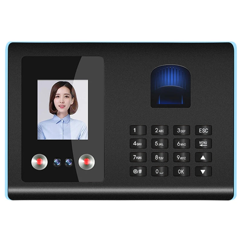 FA01Staff Biometric Face Recognition Fingerprint Scanner Clock in and Out Employee Time Attendance Machine Time Recorder