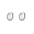 925 Sterling Silver Geometric Hoop Earrings for Women Fashion Jewelry 2022