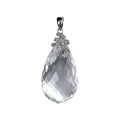 Factory Wholesale Rhodium Plated 925 Sterling Silver Natural White Quartz Snake Pendant for Women Gift Party Wear