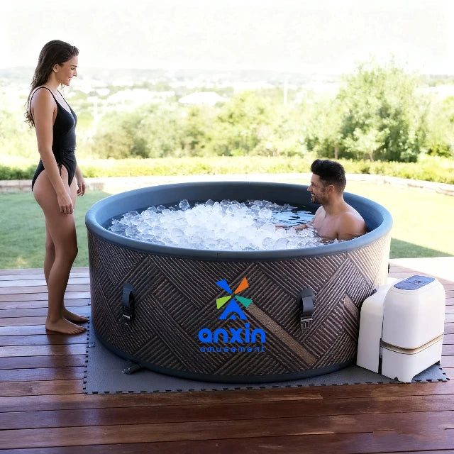 Customized Cold Plunge Set Portable Angled Ice Bath Tubs with Water Chiller for Cryotherapy Fitness Recovery