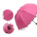 Minimalist 3-Folding Manual Sun Protection Umbrella with 190T Nylon Fabric for Summer MegaBDM
