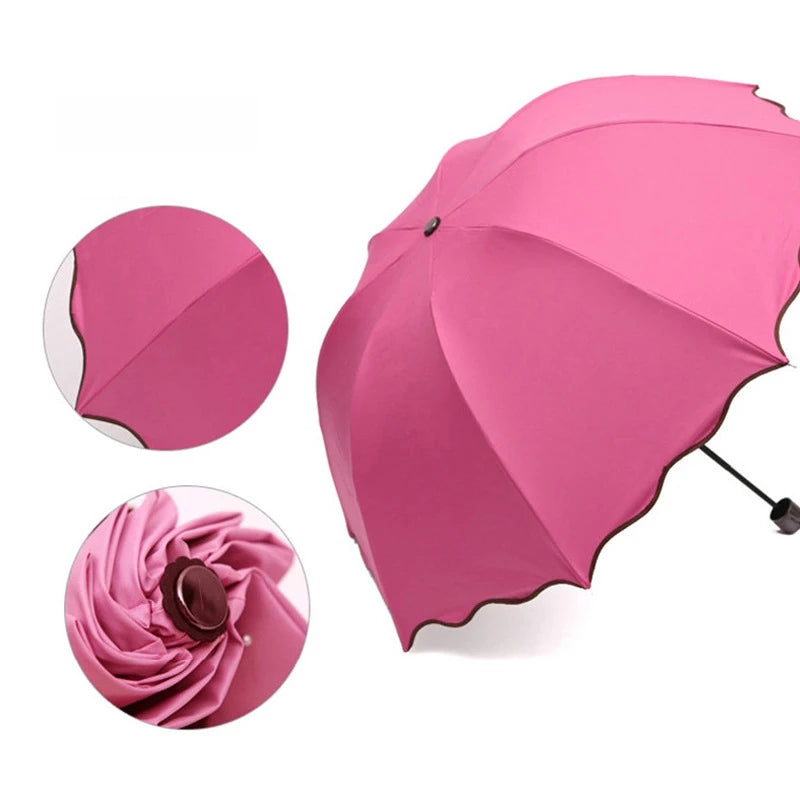Minimalist 3-Folding Manual Sun Protection Umbrella with 190T Nylon Fabric for Summer MegaBDM
