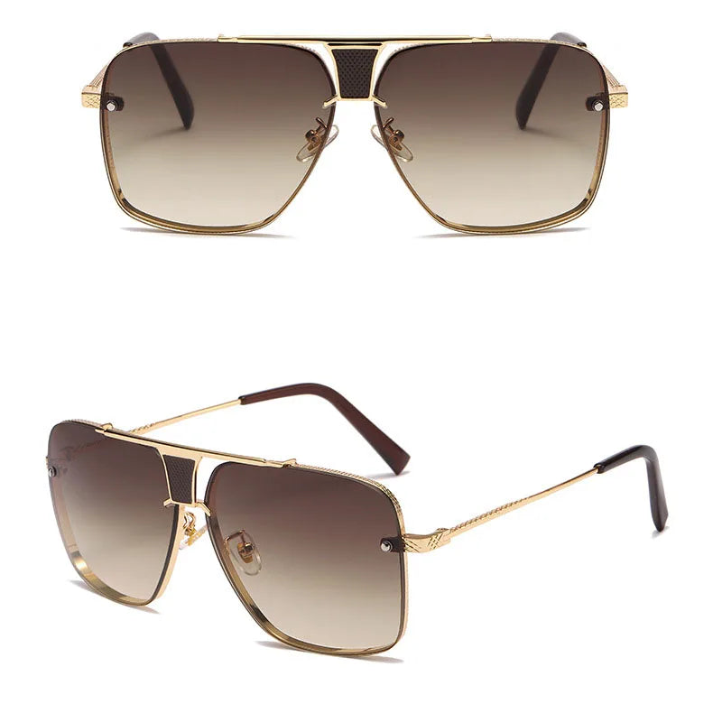 2022 Luxury Metal Sunglasses Unisex Outdoor Sun Glasses Big Shades Oversized Women Sunglasses