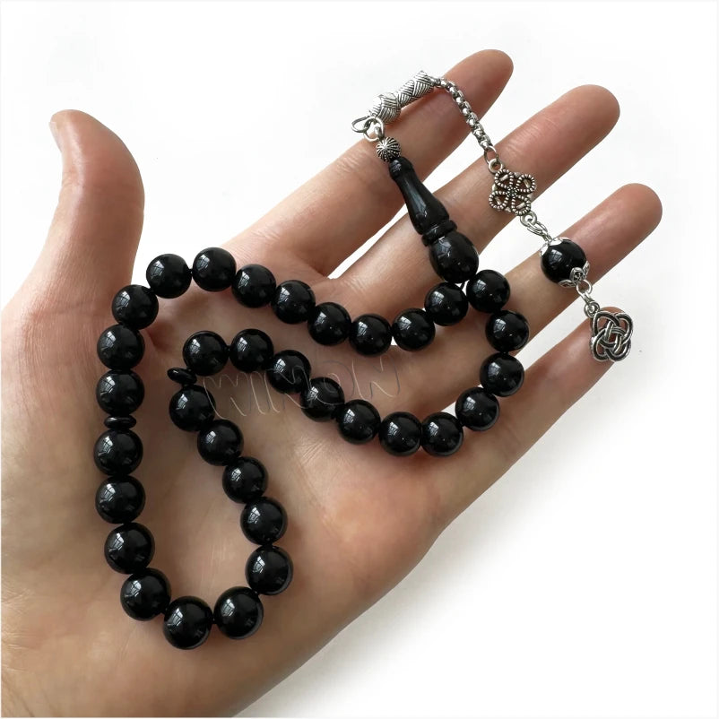 Resin Amber Arab Tasbih Tesbih Islamic 10mm 33 Prayer Beads Muslim Islam Subha Sebha Worry Beads Allah Mohammed Ramadan Rosary