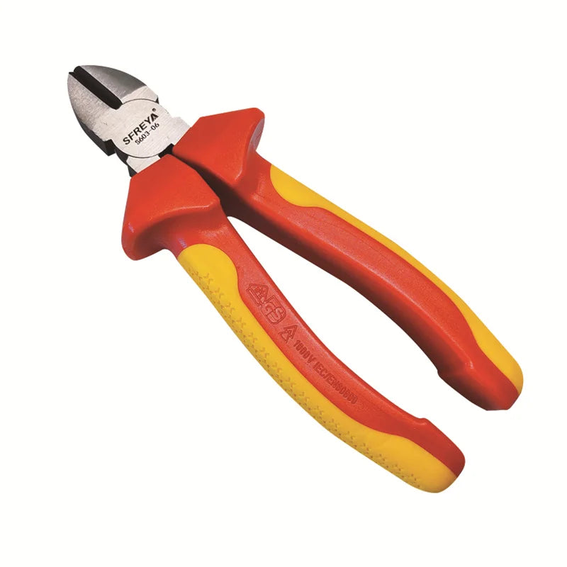 S603 SFREYA VDE 1000V Insulated Insulation Tools Double Color Diagonal Side Cutter Cutting Pliers