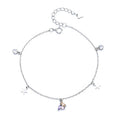 Mini Star DIY Colorful Charm Bracelet in Sterling Silver 925 Cute Jewelry for Girls