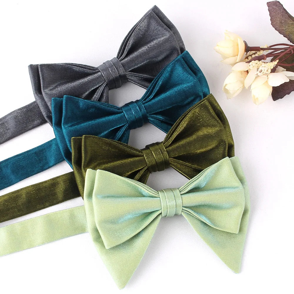 Big Large Sage Green Bow Tie for Men Wedding Party Butterfly Knot Bow Tie Men Big Bowtie
