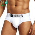 Custom Logo White Comfortable Breathable Daily Wear Elastic Waistband Cotton Spandex Underwear Mens Briefs Men Underwear