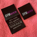 Double Sides Loop Fold Washing Instruction Woven LabelT-shirt Brand logo Fabric Clothing Label