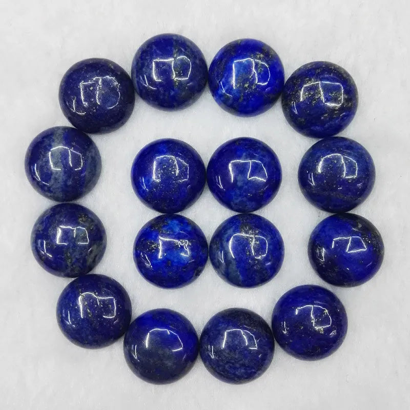 Huiying Top Quality Natural 16mm Round Lapis Lazuli Cabochon Loose Gemstone Crystal Healing Crafts