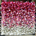 EG-S061 Event Wedding Decor Roll up 3d Flower Backdrop Wall 8ft X 8ft Gradient Color Artificial Flowers Wall