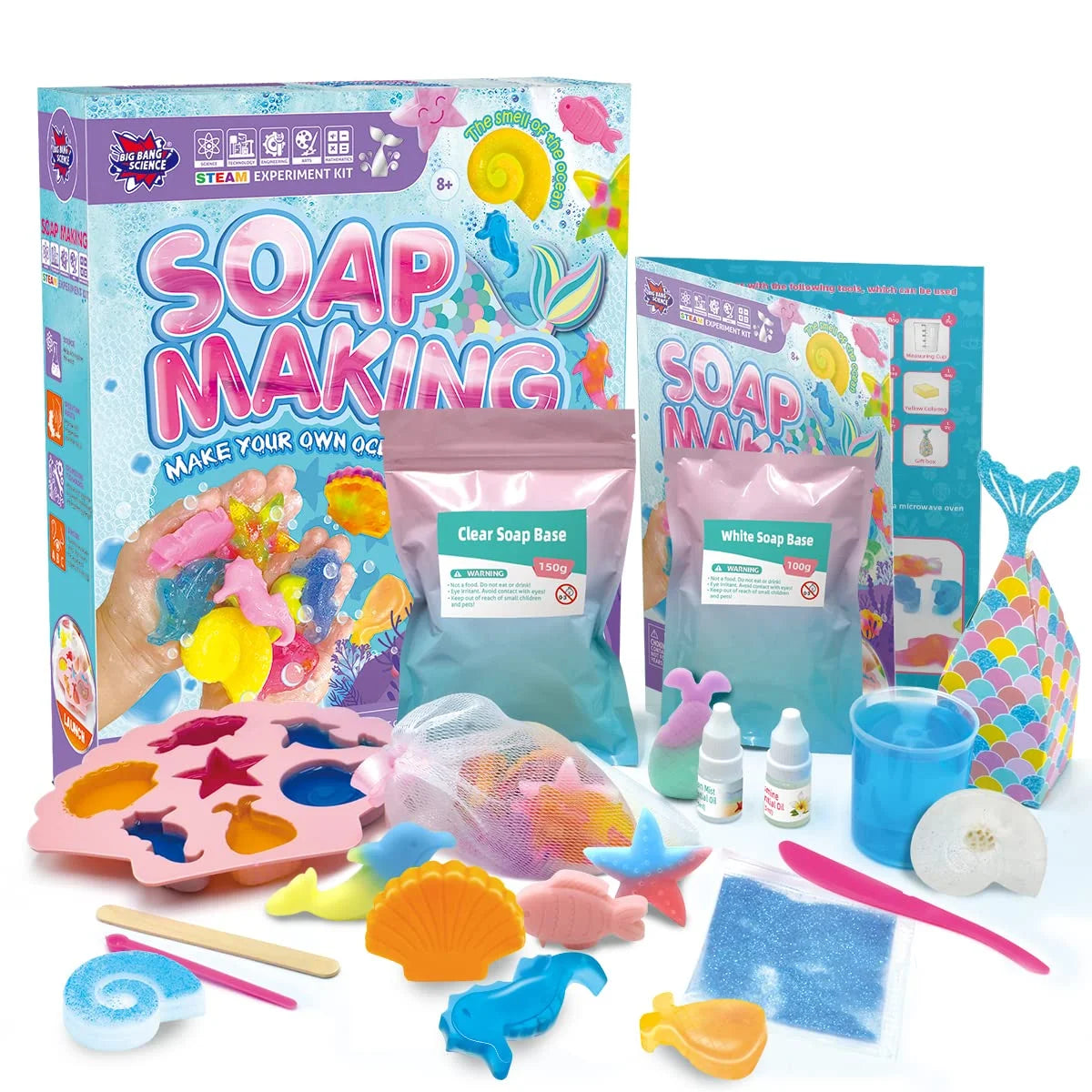 DIY Science Toys Educational Toy for Kids Science Experiment Kits 4-6 up Handmade Soap Making Kit BIG BANG SCIENCE