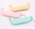 Stylish Silicone Makeup Brush Bag Aesthetic Pencil Pouch Bag Stationery Organizer for  School&Office Supplies